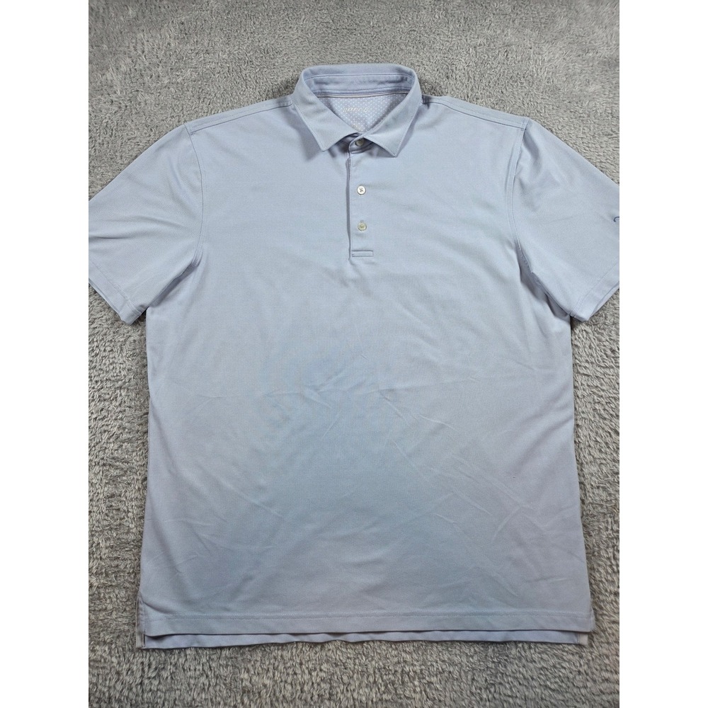 johnnie-O Polo Shirt Large Light Blue Mens Meadowbrook 1944 Performance Golf